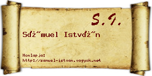 Sámuel István névjegykártya