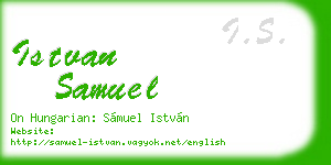 istvan samuel business card