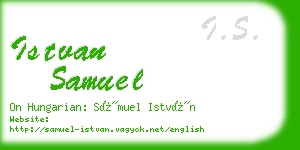 istvan samuel business card